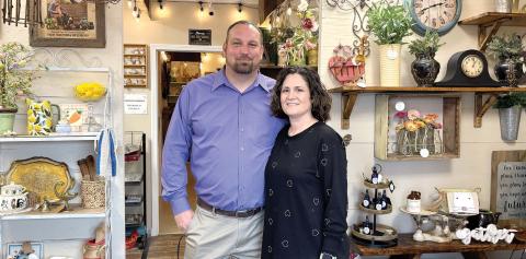 Cliff and Valerie Douglas inside Faith Ann’s Antiques and More located at 250 W. Clinton St. DEBBIE LURIE-SMITH/Staff