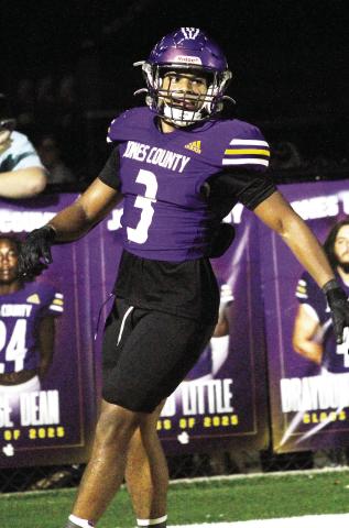 Daniel Hawk reacts after scoring an early touchdown on Friday. BRAD HARRISON/Staff