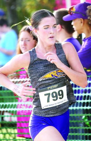 Addison Robinson ran to the win last week at Starr’s Mill, taking first in the 3200 meters. BRAD HARRISON/Staff