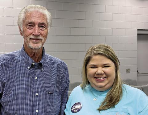 Councilman Terrell Fulford and challenger Natale at the Nov. 3 City Council meeting. DEBBIE LURIE-SMITH/Staff