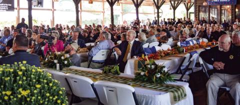 Brother Stewart’s pavilion at the Walnut Creed Shooting Preserve in Jones County was filled as usual for the 12th Annual Salute to Georgia Sheriffs held Oct. 16. CONTRIBUTED