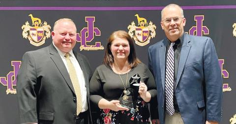 Laura Dixon was announced as Jones County’s Media Specialist of the year at the March 30 Teacher of the Year event. CONTRIBUTED