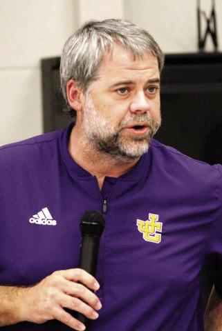 Mike Chastain posted a record of 56-20 as the Greyhounds head coach, the winningest record in program history. BRAD HARRISON/File photo