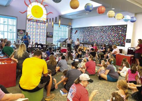 Representatives of Piedmont National Wildlife Refuge visited the Jones County Library as part of the Summer Reading Program last week. Jones County has over a 1,100 summer readers signed up, leading the region. DEBBIE LURIE-SMITH/Staff