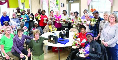 Gray Garden Club members were very busy with the monthly meeting on March 4 with a most informative program on personal safety. The program was presented by James Clark, retired Captain from Jones County Sheriff’s Department, and Lt. Ransome. On March 5 the group visited Jones County Senior Center to make flower arrangements for the seniors to take home and sent several to local nursing homes. CONTRIBUTED