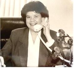 McKinney at her Chamber office desk. CONTRIBUTED