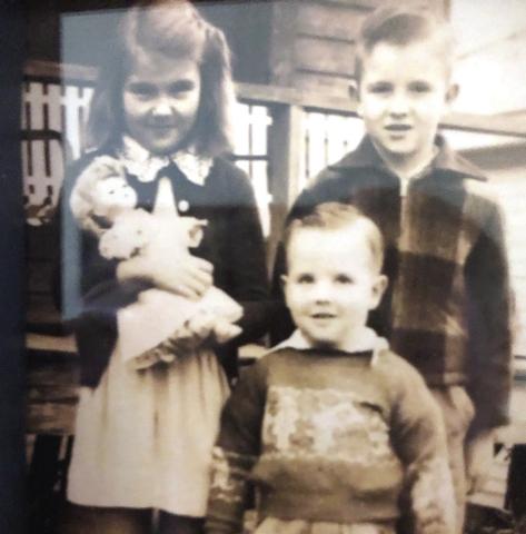 Haskins (front) with his brother and sister, Stuart and Ann. CONTRIBUTED