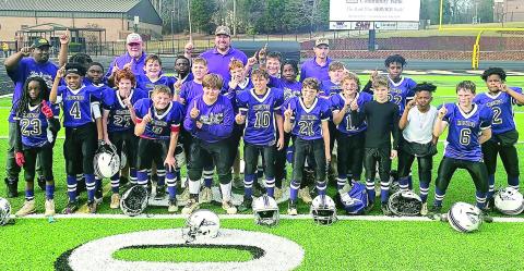 Jones County’s 10U Football All Stars claimed another trophy on Saturday in Carrollton, winning the GRPA North Regional with a 44-0 victory against Calhoun. They’ll now advance to this weekend’s state final in Tifton against Glynn County. PHOTOS CONTRIBUTED