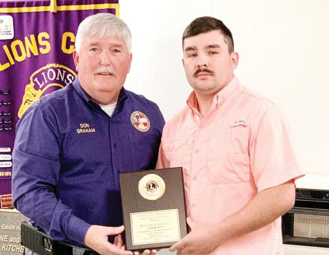 Hunter Banknell (right) is the 2023 Jones County Firefighter Rescuer of the Year. CONTRIBUTED