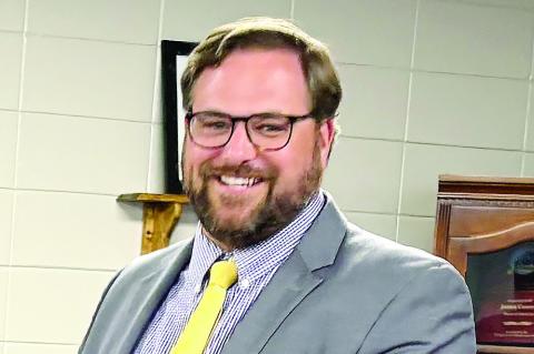 Adam Gillhouse after the April 13 announcement of his new position. DEBBIE LURIE-SMITH/ Staff