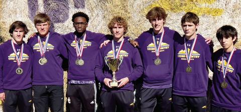 The Greyhounds walked away with both the region and sectional title at Saturday morning’s meet at the Jones County Cross Country Course. CONTRIBUTED