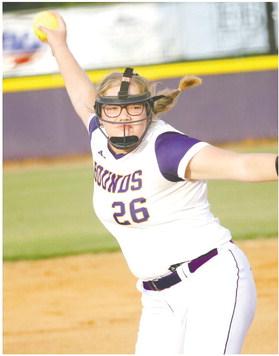 Freshman Ensley Barnes picked up the win for the Lady Hounds last week against Eagles Landing. BRAD HARRISON/Staff