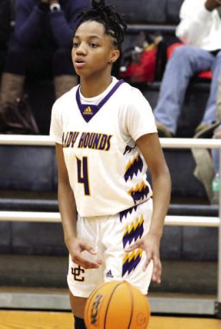 Amaris Ridgeway brings the ball up the floor to set the offense against Dutchtown. BRAD HARRISON/Staff