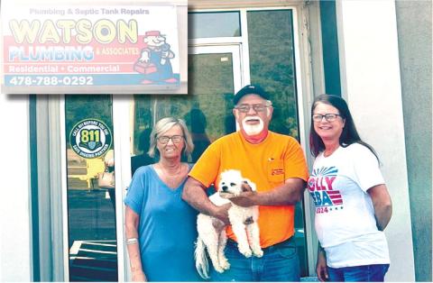 Denise Watson and Johnny Watson with their office manager, Kim Vinson. (Left to right)