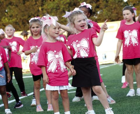 Future cheerleaders fire up pre-game spirit