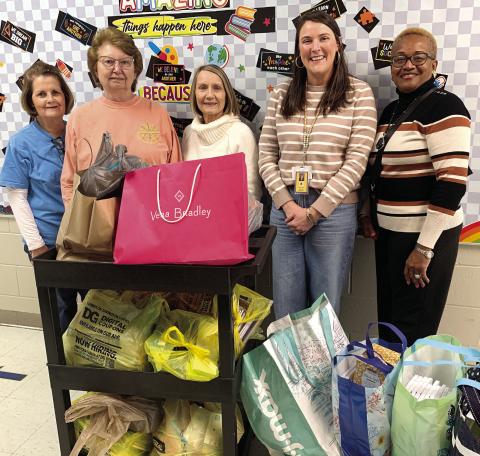 The Pilot Club met Jan. 27 and members brought school supplies for our January project. This year’s supplies went to Wells Elementary School, and Pilot members Beth Coon, Kathryn Jackson, and Fay Mathews made the delivery. The donations were received by Jessica Sills, School Counselor and Gwen Hudson, School Principal. CONTRIBUTED