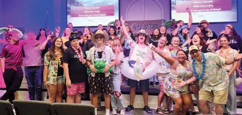 The youth conference featured a Hawaiian theme to add a festive touch. BRANDY ROUND/Staff