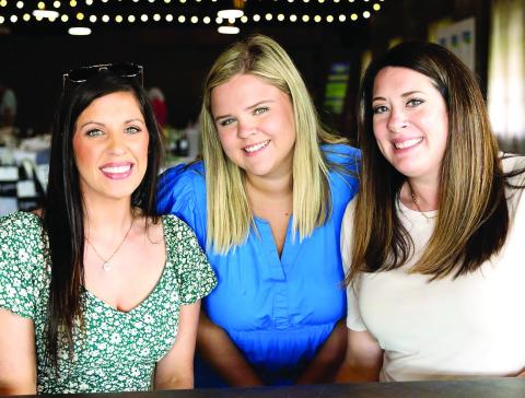 Mallory Lundsford (l-r), Chloe Crutchfield and Ashley Roberson at the State of the Community event held Aug. 28 at Butler Hall. CONTRIBUTED