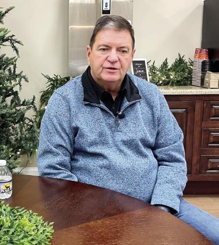 Rev. Johnson discusses church activities. GREENBERRY MOORE/Staff