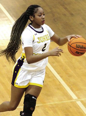 Desirae Dumas takes the ball upcourt against Westside. BRAD HARRISON/Staff