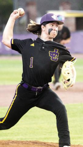 Trent Paulk was part of a combined effort on the mound in Wednesday’s 18-10 win against Locust Grove. BRAD HARRISON/Staff