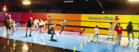 One of the many skate games the children play while at Gray-8-Skate during the New Year’s Eve skate event. CONTRIBUTED