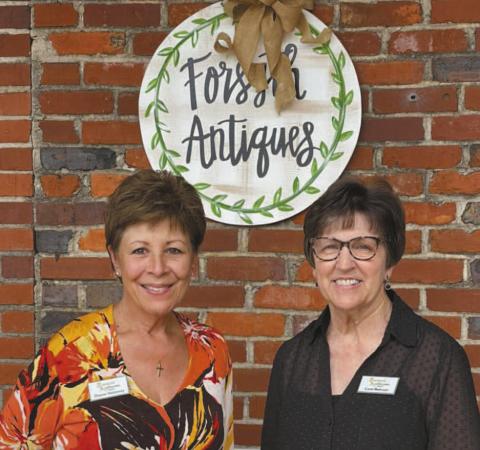 Dianne Hattaway (l-r) and Carol Robeson, the owners of Forsyth Antique and More, say the store is the largest antiques store in Middle Georgia. CONTRIBUTED