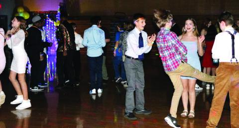 Seventh grade students from Gray Station Middle School dancing and socializing during the Sneaker Ball. CONTRIBUTED