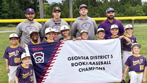 Rookie Baseball All Stars complete undefeated run to district title