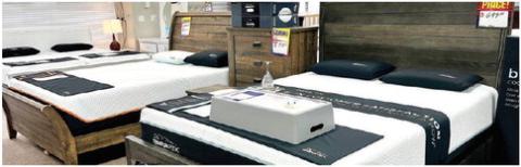 The store offers popular mattress brands, such as Tempur-Pedic, and bedroom furnishing.