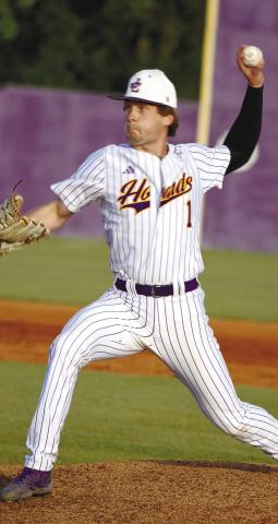 Brody Gordon’s pitching gave the Greyhounds a chance to win on Monday, holding Ola scoreless for four consecutive innings. BRAD HARRISON/Staff
