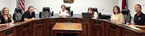 The Jones County Board of Tax Assessors’ first meeting as a full board July 3. DEBBIE LURIE-SMITH/Staff