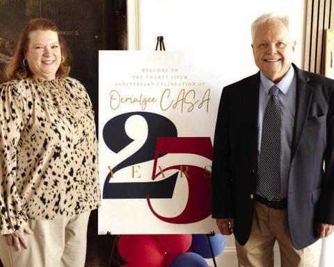 Current Juvenile Court Judge Kelli Rutherford with previous Juvenile Court Judge Phil Spivey. CONTRIBUTED