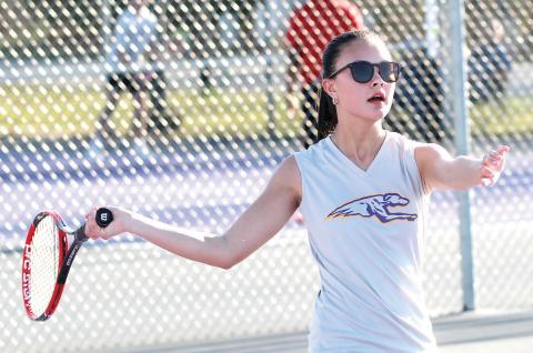 The Lady Greyhounds won three matches last week, two by scores of 5-0. BRAD HARRISON/Staff