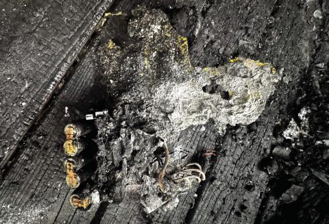 Fire due to rechargeable batteries ruled accidental