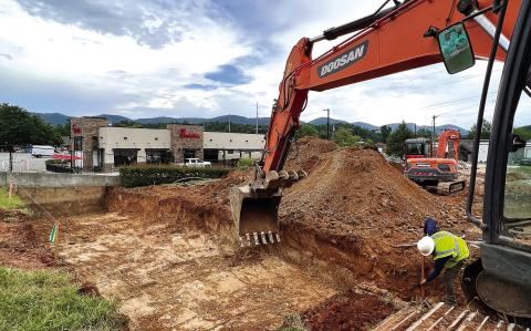 Thomas Bowlin Land Services remodeling a Chick-fil-A in Middle Georgia. CONTRIBUTED