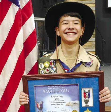 Chayton Song earned the rank of Eagle Scout, and now he’s seeking to continue an adventure. CONTRIBUTED