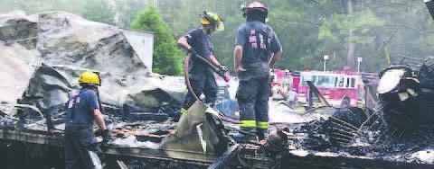 The residence was too engulfed with flames upon arrival for firefighters to conduct a search. COURTESY OF JONES COUNTY FIRE-RESCUE