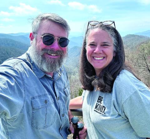 Michael and Leslie at Woody Gap in North Georgia. CONTRIBUTED
