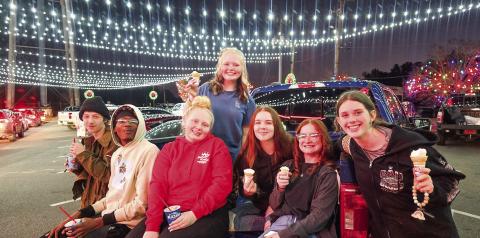 The Christmas lights and free ice cream cones were enjoyed by all who attended the Nov. 24 event to brighten the season.