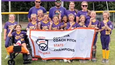 Jones County’s Coach Pitch All Stars celebrate after winning a state title on Sunday afternoon. CONTRIBUTED