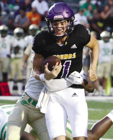 New Greyhounds quarterback Judd Anderson had a busy summer, going through workouts with both the football and basketball teams. BRAD HARRISON/Staff