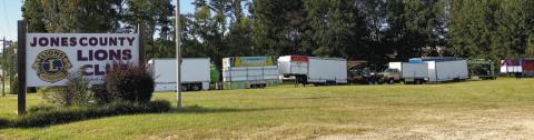 Paradise Amusements staged some equipment at the Lions Club Fairgrounds in Gray but pulled the plug on the Lions Club’s annual event after a state of emergency was declared by Gov. Brian Kemp ahead of Hurricane Ian’s landfall. DEBBIE LURIE-SMITH/Staff