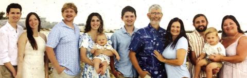 The Kelleher family (l-r): Logan, Heather, Garrett, Ali Kate with Stetson, Dean, Todd, Deanna, Mitchell with Jake, and Kelli. CONTRIBUTED