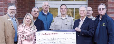 Exchange Bank contributes $10K to Jones County Law Enforcement Foundation