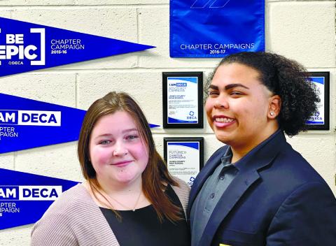 Marissa Humphries, JCHS DECA president, and Travis Shores, JCHS DECA vice president. CONTRIBUTED