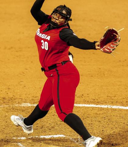 Georgia pitcher Destin Howard (30) during Georgia’s game against UMBC at Jack Turner Stadium in Athens Friday, Feb. 28. Laney Martin/UGAAA
