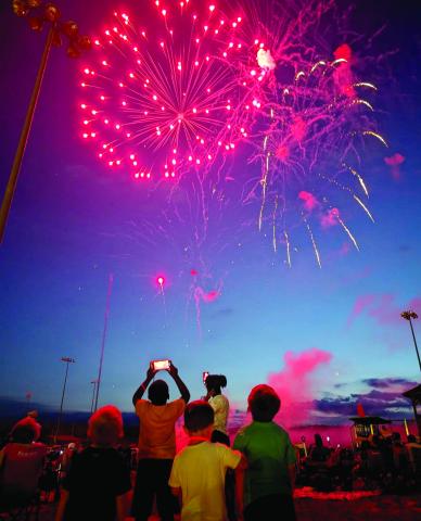Fireworks at last week’s Independence Day Extravaganza were held at Morris Bank Recreation Complex and sponsored by Tri-CoGo. The event was enjoyed by all in attendance as well as many in living in nearby neighborhoods. WENDY VAUGHN/Contributed