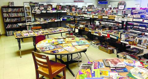 Children’s books and more are available at the Jones County Friends of the Library used book sale, planned Saturday at the Jones County Pre-k building. ALAINA CLARKE/Staff