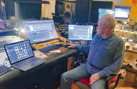 Branch in his home recording studio. GREENBERRY MOORE/Staff